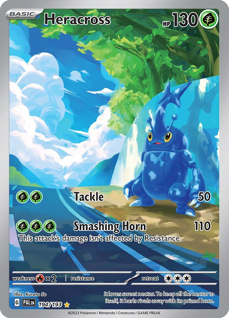 Heracross 194/193 – Illustration Rare Pokémon kaart – Scarlet & Violet Paldea Evolved
