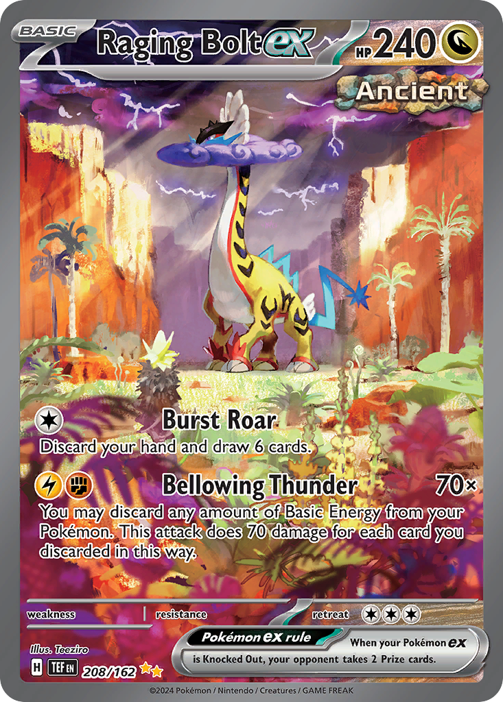 Raging Bolt ex SIR 208/162 uit Temporal Forces – Pokémon kaart