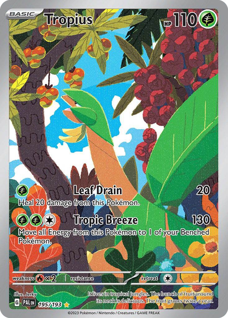 Tropius 195/193 – Illustration Rare kaart – Scarlet & Violet Paldea Evolved – Pokémon TCG