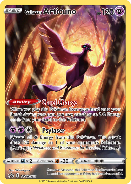 Galarian Articuno SWSH282 promo kaart – Sword & Shield – Black Star Pokémon TCG