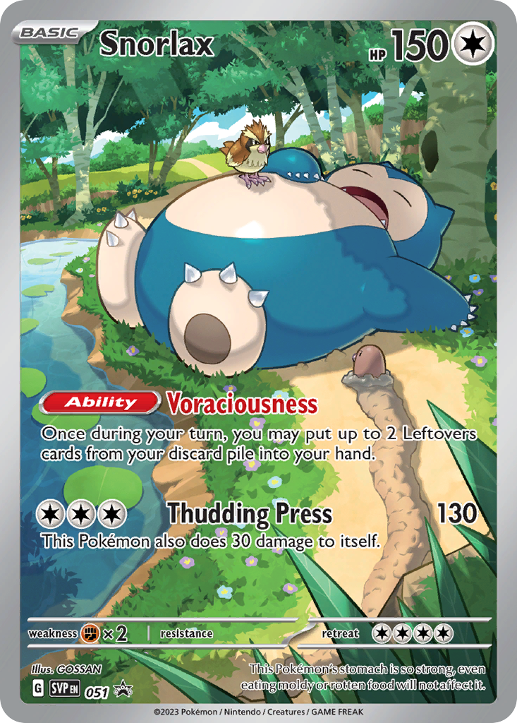 Snorlax Full Art 051/165 Illustration Rare – Pokémon Scarlet & Violet 151